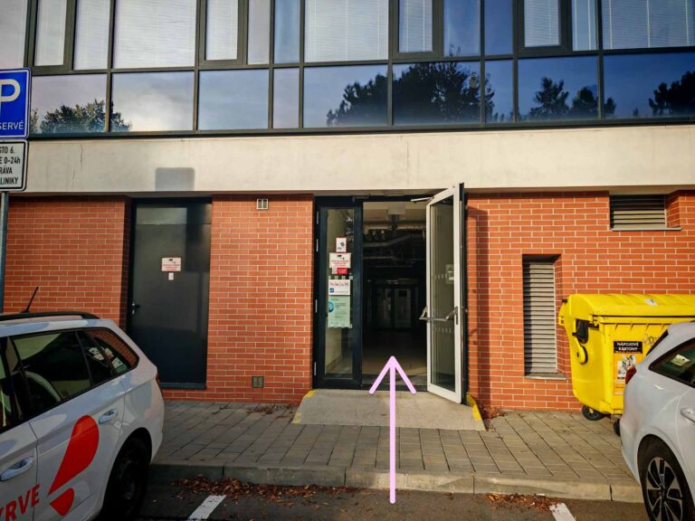 Pohled na vstup lékařské ordinace Estedent