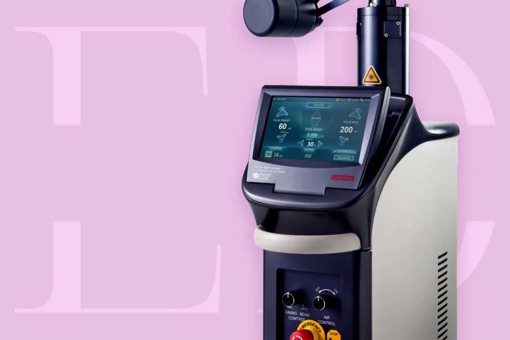 Pohled na přístroj eCO2 Plus™ Cynosure Lutronic