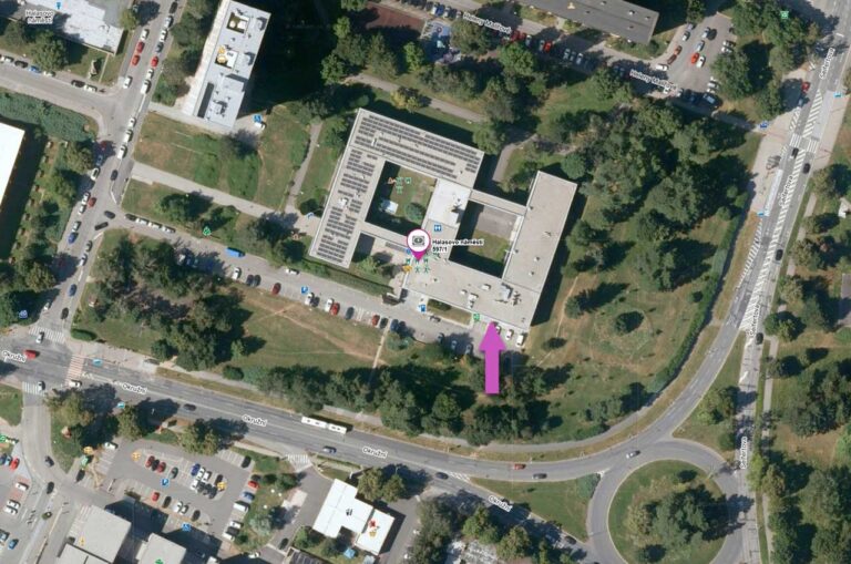 letecký pohled na místo